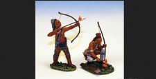 2 figure flaming arrow woodland diorama IW.6 Frontline Indian War 1/30 jenkins