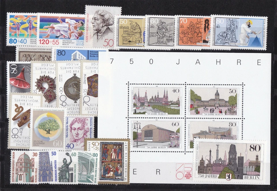 Berlin gestempelt Jahr 1980 1981 1982 1983 1984 1985 1986 1987 1988 1989 1990 - Bild 1 von 1
