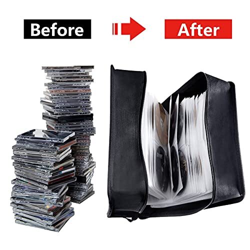 400 Capacity Disc CD DVD Bluray Storage Holder Binder Sleeves Carrying