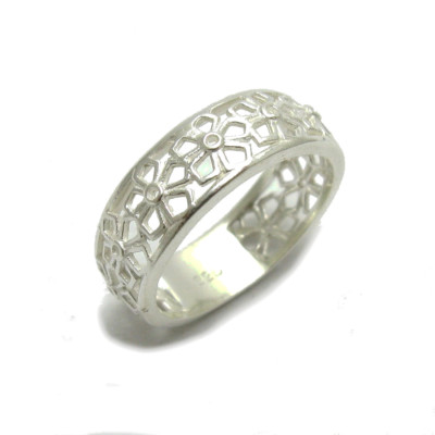 Echt Sterling Silber Ring massiv 925 floral Band R001774 Kaiserin