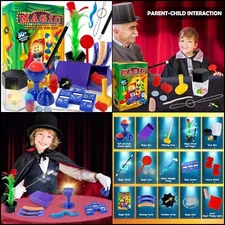 Magic Kit for 6-12 Year Old Kids Beginner Magician Tricks For Boys Birthday Gift