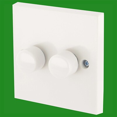 10x Dimmer Lichtschalter 2 Gang 2 Wege Beleuchtung Lampe Drehknopf, 60W-400W weiß