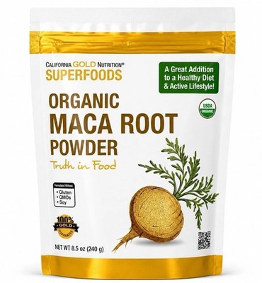 California Gold Organic PeruvianMaca Root Powder Superfood  USDA 8.5oz