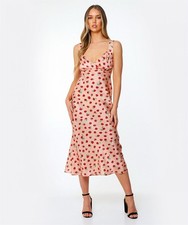 Rixo Shantel Silk Dress In Rose Floral EUC Sz Small
