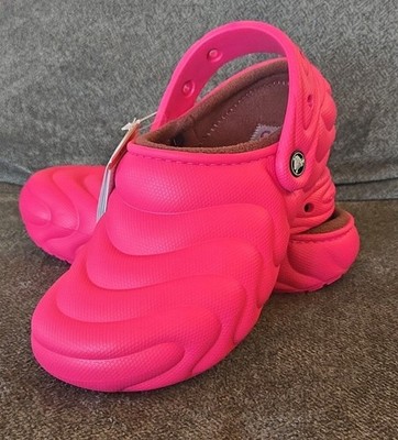 Unique Croc Design Classic Lined Overpuff Clogs Dragon Fruit Women's 8 / M6 NWT