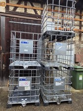 5 Stück IBC Gitterboxen 1000ltr.  für  Brennholz,  stapelbar mit PVC Palette