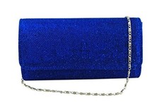 Women's Evening Party Wedding Ball Prom Clutch Wallet Handbag Royal Blue