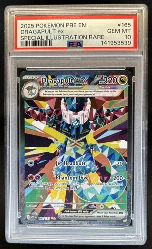 2025 Pokemon Prismatic Evolutions Dragapult ex #165/131 PSA 10 GEM MINT