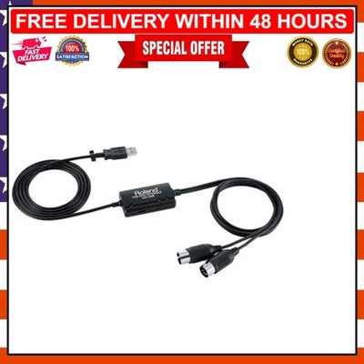 Affordable USB MIDI Interface UM-ONE Mk2 with Integrated Cables & Indicators