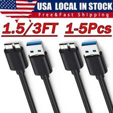 Micro USB 3.0 Cable High Speed Data SYNC For HDD External Hard Drive Lot