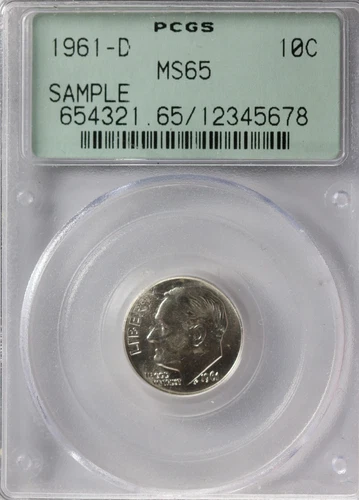 1961 D OGH Roosevelt Dime PCGS MS65