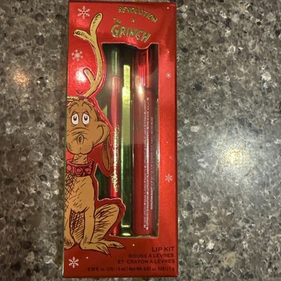 Revolution x The GRINCH Christmas Little Max Lip Kit - Liner & Lipstick NEW