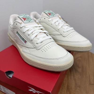Men Reebok Club C 85 Vintage Shoes Sneakers Chalk White Green Sz 11.5 100000317.