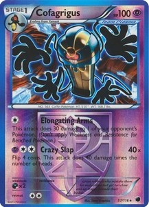 Cofagrigus - 57/116 - Rare - Reverse Holo NM, English Pokemon Plasma Freeze