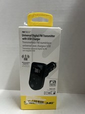 Scosche FM Transmitter w/ USB Charger   Universal Car Audio Adapter New Open Box