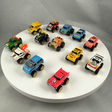 Mixed Lot of 11 Micro Machines 1987 Road Champs 2 Unmarked Trucks Toy Vehicles