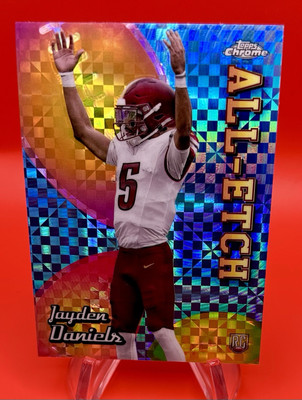 2024 Topps Chrome Football Jayden Daniels All-Etch X-Fractor RC