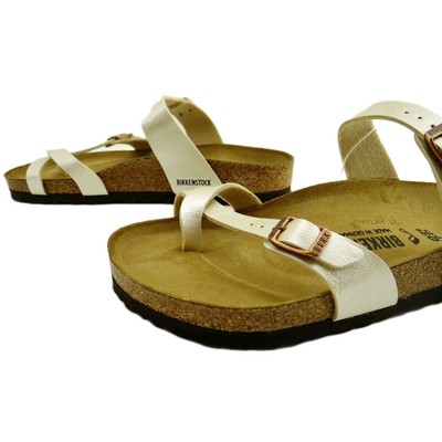 Birkenstock MAYARI Weiß Graceful Pearl White Sandalen Normale W. Zehentrenner 40