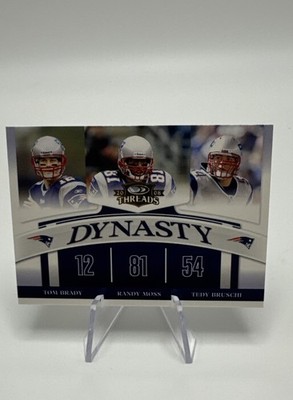2008 Donruss Threads - Dynasty Randy Moss, Tom Brady, Tedy Bruschi #D-1