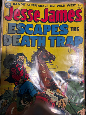 Avon Jesse James #9 ''Escapes the Death Trap'' Golden Age Western Color Comic Book