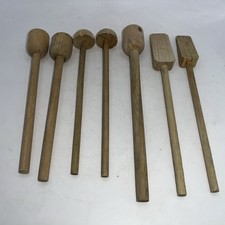 Kids Wooden Tools Kitchen Clay Pottery Play Doh Accessories 7 Pieces