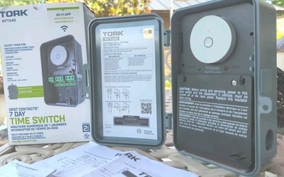 Tork WFTU40 In/Outdoor WIFI Smart 7 Day Timer Switch Lights,Pumps,Heaters,Pool