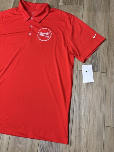 Nike Golf Dri Fit Milwaukee Tools 100 Year Anniversary 637167-657 NWT Size L - Picture 2 of 7
