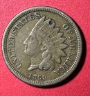 1860 US Copper Nickel Indian Head Cent! VF Details! Civil War Days!