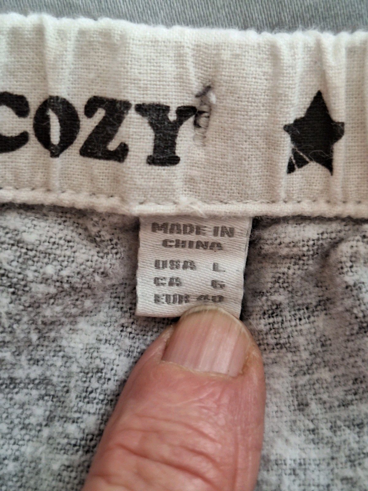 P J Salvage Pajama Cosmic Heart Black 100% Cotton Flannel Women's Sz Med/Large 