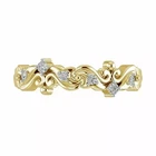 0.50 Ct Round Round Moissanite Adjustable Toe Ring 14k Yellow Gold Plated