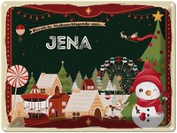 Blechschild 30X40 Cm WeihnachtsgrüßE Aus Jena Weihnachten Fest Deko Geschenk Met