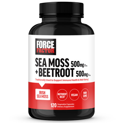 FORCE FACTOR Sea Moss + Beet Root Supplement for Immunity, Circulation, Energy