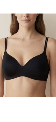 Aerie Feels Good Wireless Black Padded Bra Size 40 DD Adjustable Straps NWT