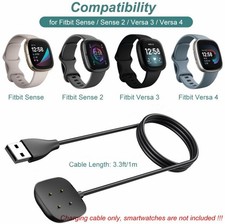New Fitbit Sense 1 sense 2 Watch USB Fast Charging Dock Cable 3.3ft - USA