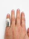 Robin Kahn Sterling Silver 925 Ring Sz 6 Wide Modernist Scuptural Statement Vtg — photo 1