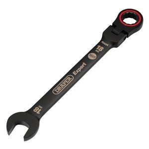 Draper Expert 03925 HI-TORQ® Flexi Head Ratchet Spanner 18mm Black - Image 4