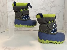 Cat  Jack Toddler Boys Sz 6 Monster Winter Snow Boots Thermolite Blue And Green