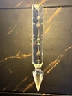 VINTAGE CZECH CLEAR CRYSTAL PENDANT PRISM, H 155 mm, FOR CHANDELIERS