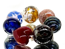 Handmade Lampwork Glass Beads From Murano OOAK Tamara Yarilo Brand 7 Pcs