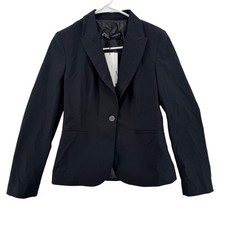 Zara Blazer Womens 2 Black Single Button Slim Fit Tailored Suit Jacket NWT