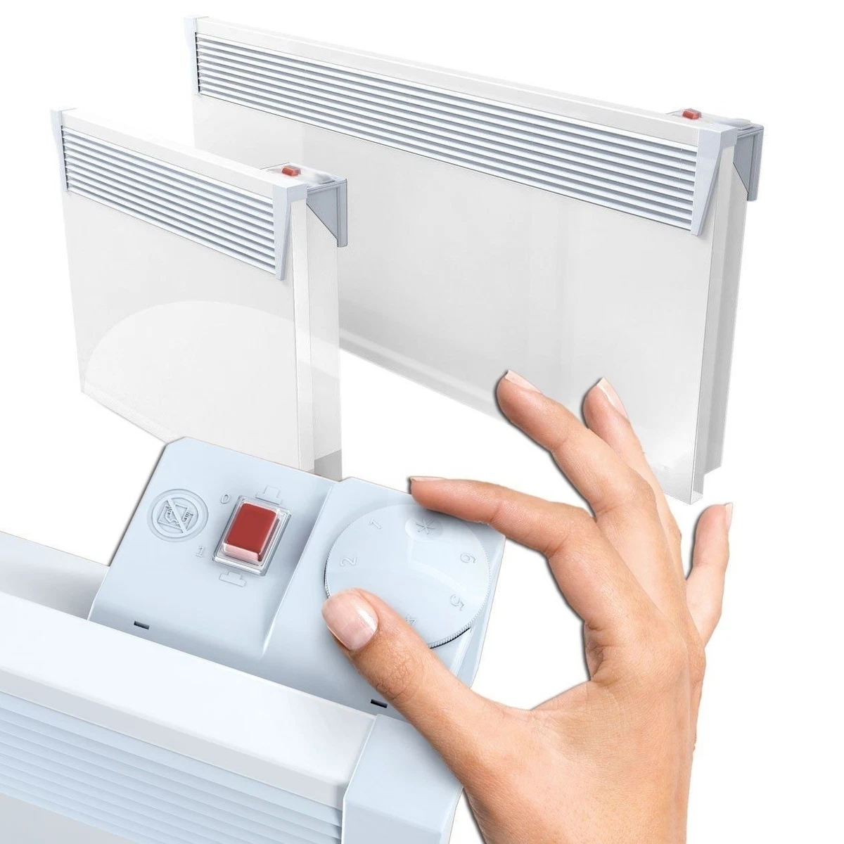 Standkonvektor 1000W Convector Calefacción Eléctrica Calentador Radiador Stand