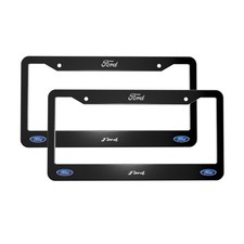 Ford 2 Pack Stainless Steel Rust-proof License Plate Frame Holder Black Ford 2 Pack Stainless Steel Rust-proof License Plate Frame Holder Black