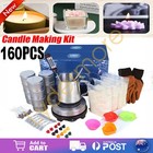 Electric Candle Making Kit Wax Melter Pouring Pot Soy Wicks Thermometer DIY 100p