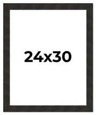 Contemporary Black Picture Frame - UV Acrylic,Backing, Hanging Hardware