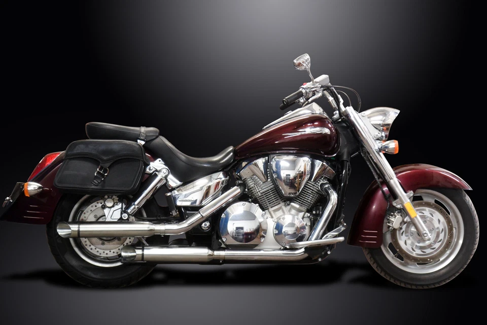 Silenciadores de escape Honda VTX1300S 2003-07 Delkevic acero inoxidable corte corte corte cruiser Foto 4 de 4