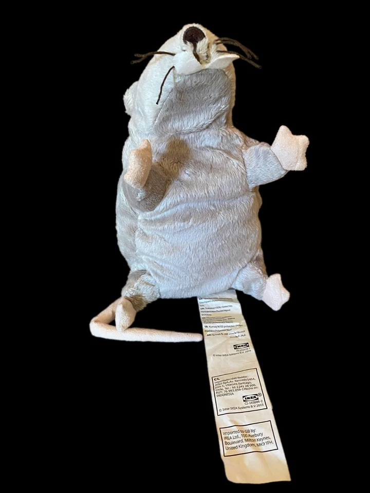 IKEA Rat GOSIG RÅTTA • 9" Grey Ratta plush • 23cm Gray Stuffed Toy Kids/Dogs NWT - Image 4 of 4