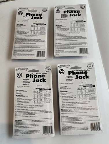 4 Ameritech Podtynkowy uchwyt Duplex Gniazdo telefoniczne A35435 Zestaw 4 szt. - Zdjęcie 9 z 17