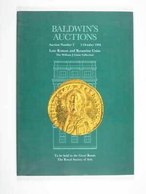 Baldwins Auctions Catalog No 2 Late Roman Byzantine Coins 1994 Conte Collection