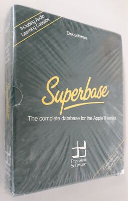 SEALED Superbase Data Program by Precision Software for Apple II+,IIe ...