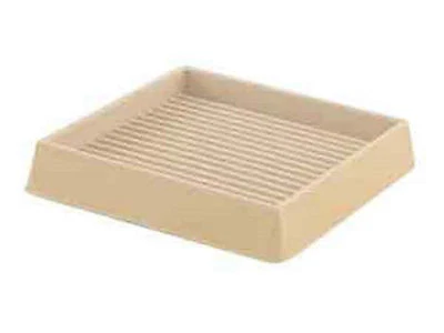 SELECT Rubber Furniture Rest Square Castor Cup 75mm (3") Castor Cups Pack 2